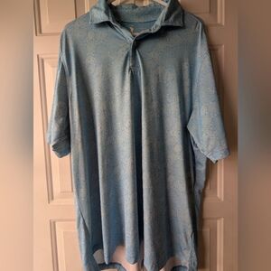 FG Tech Men's PGA Golf Club Light Blue Golf Polo Shirt